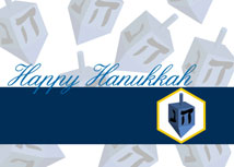 Happy Dreidel Hanukkah Card