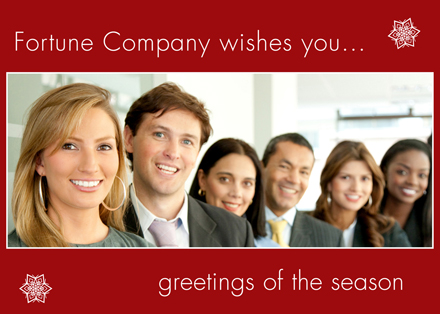Customized Red Holiday Photo Card